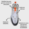 Tênis Masculino Cavalera Shark Branco/Laranja - 59110244 - Image 3